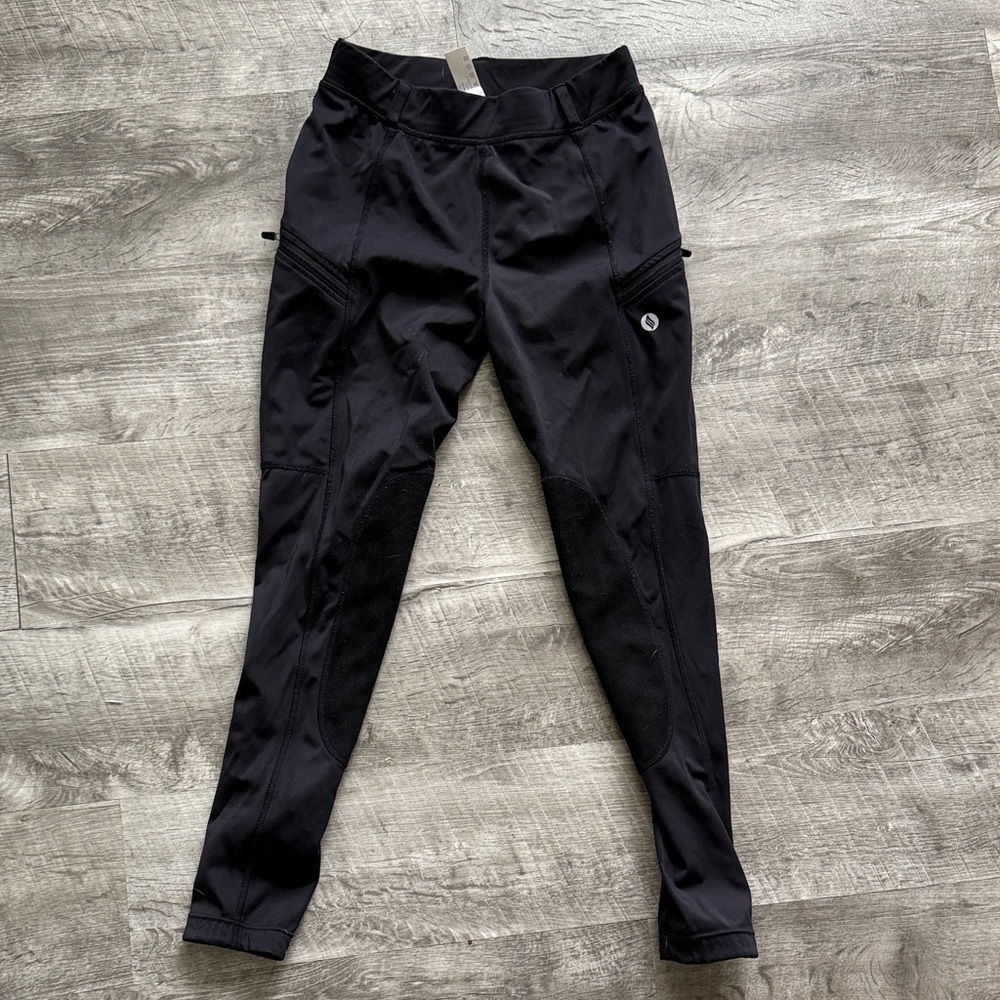 Girls' Black Riding Tights Size M